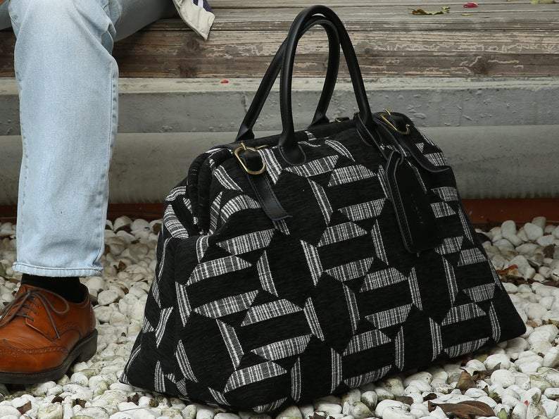 Men's Carpet Bag Geometric Grey