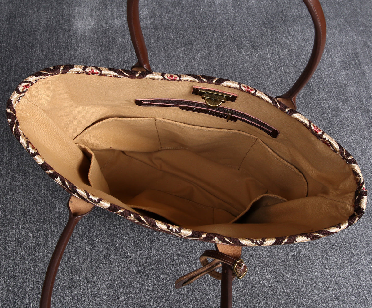 Carpet Tote Ethnic Coffee