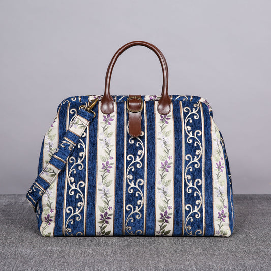 Mary Poppins Carpet Bag Victorian Stripes Navy