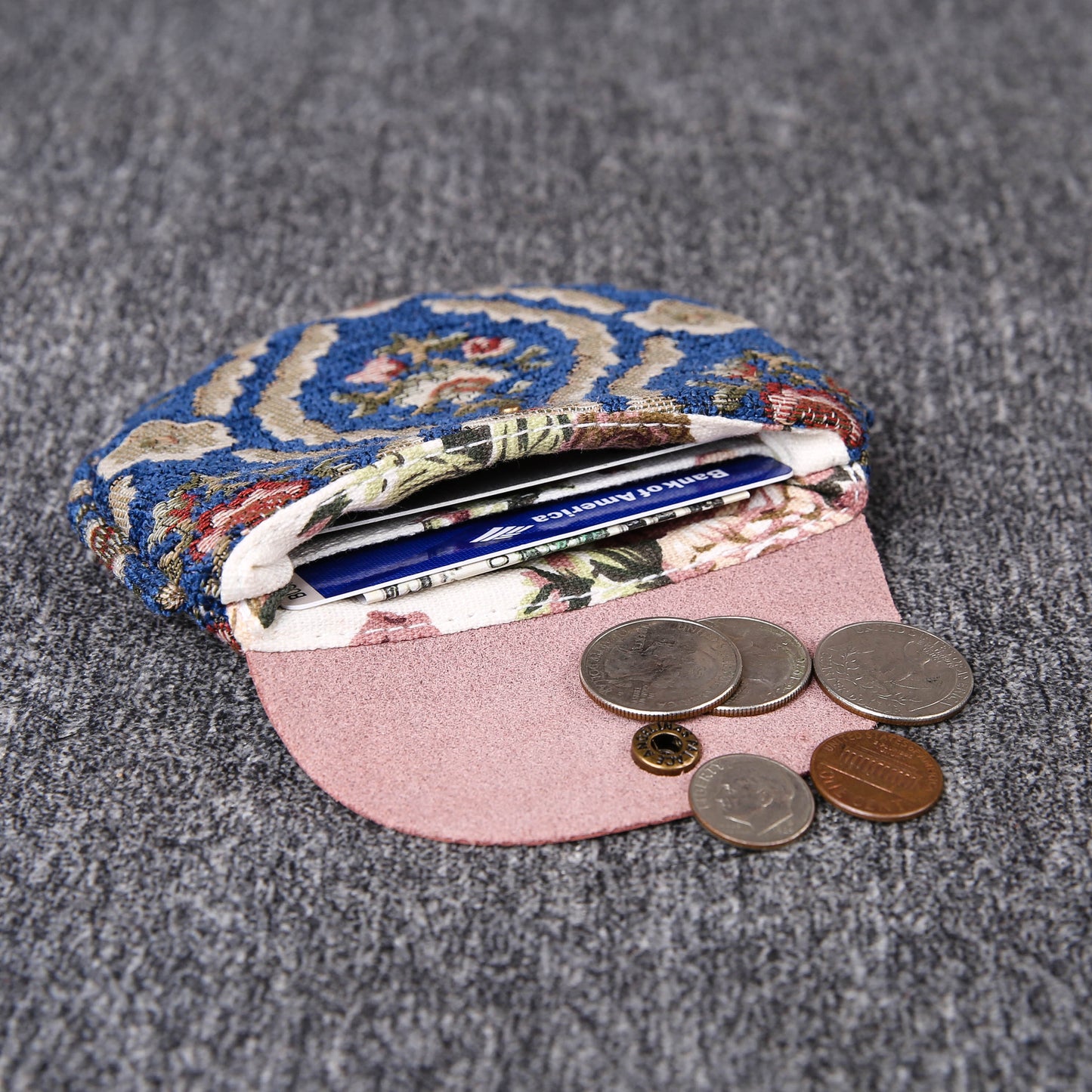 Minimalist Style Leather Carpet Coin Purse<br>Traditional Colors