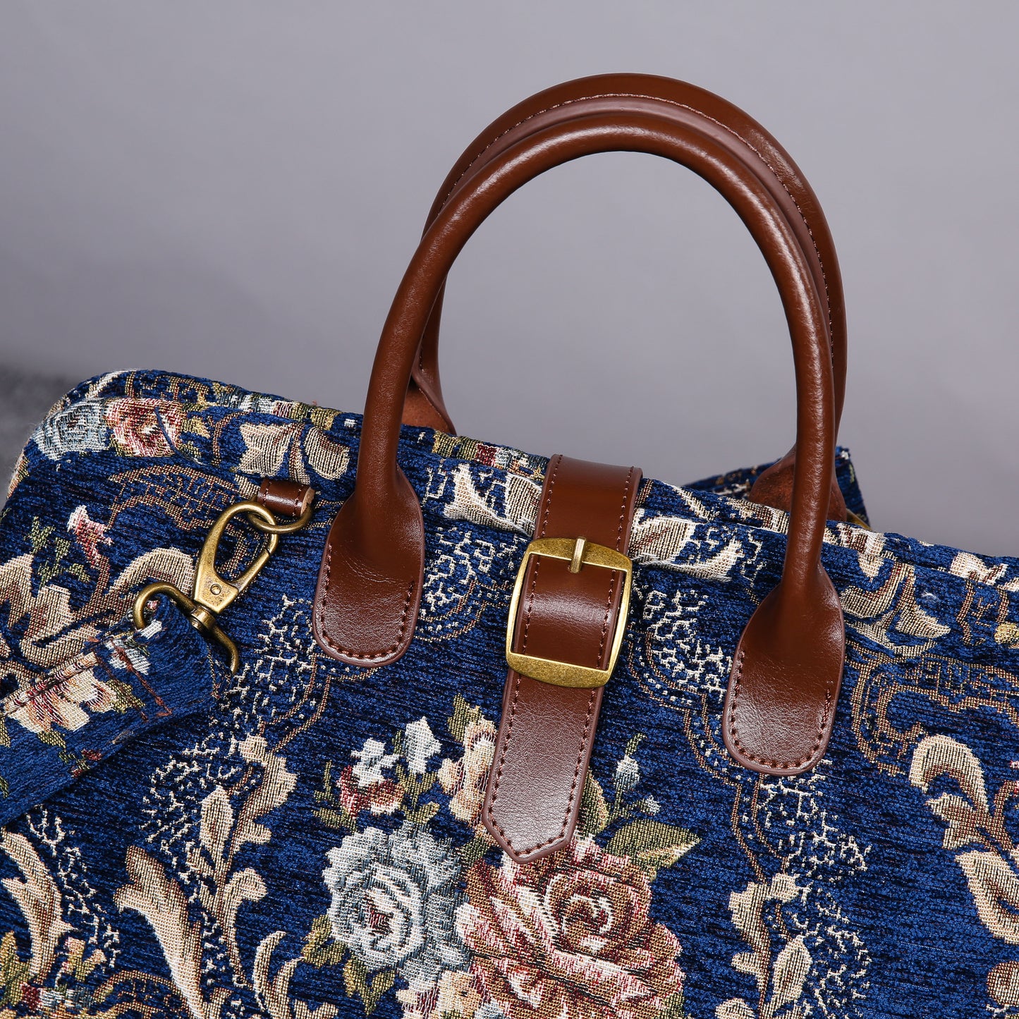 Mary Poppins Carpet Bag Floral Blue