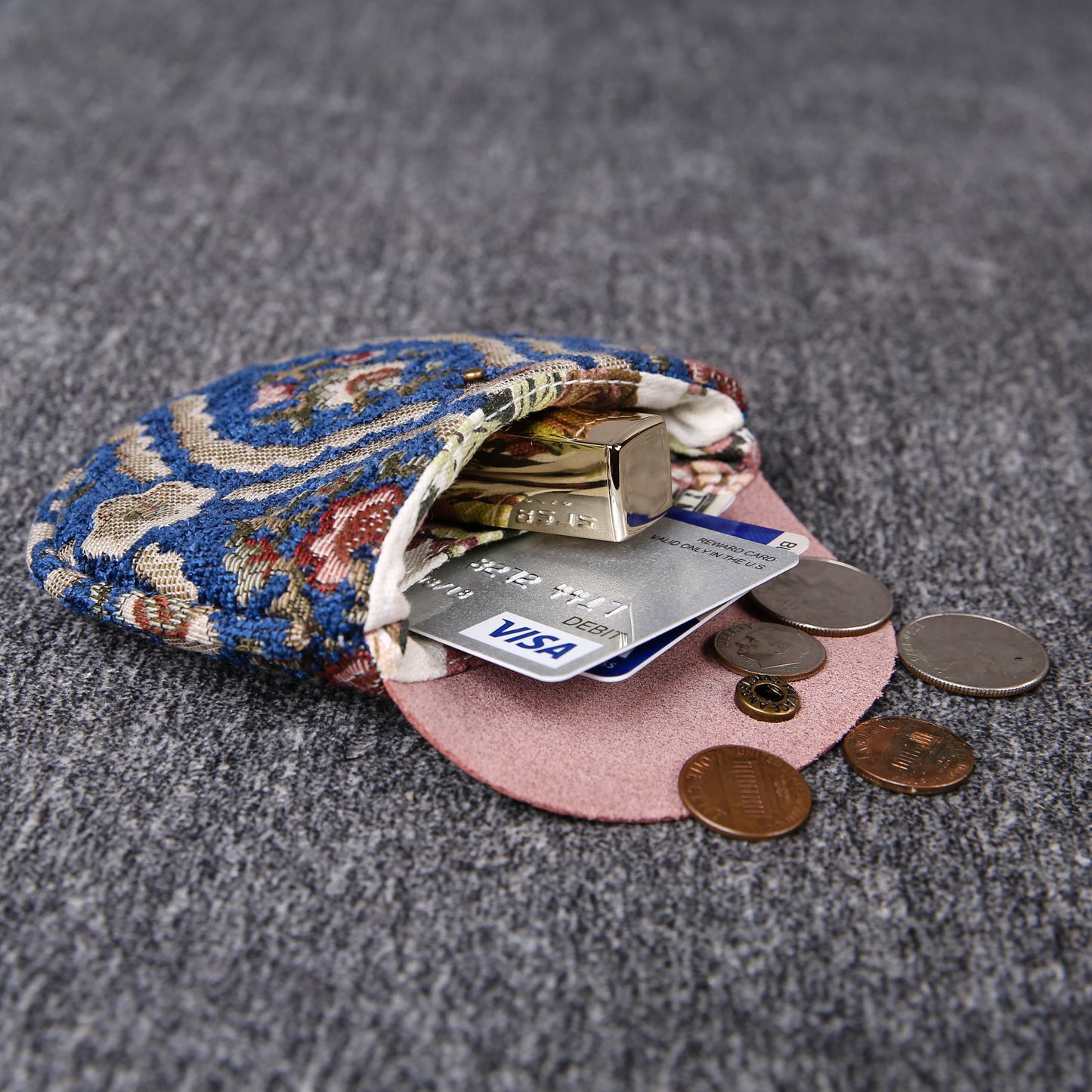 Minimalist Style Leather Carpet Coin Purse<br>Traditional Colors