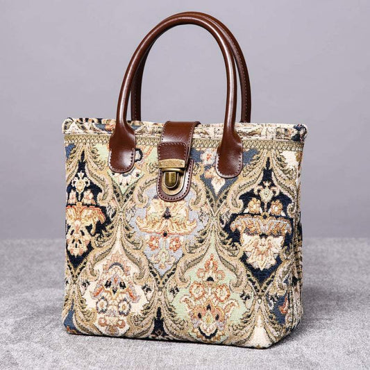 Mini Carpet Tote Golden Age Navy