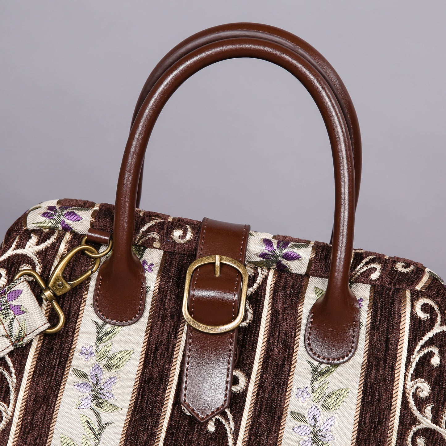 Carpet Purse Victorian Stripes Coffee