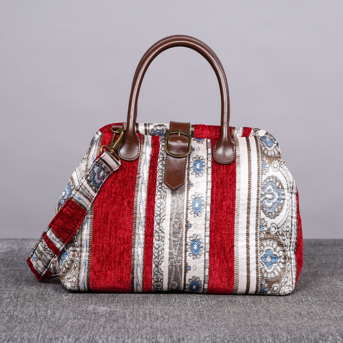 Carpet Purse Ethnic Stripes Wine