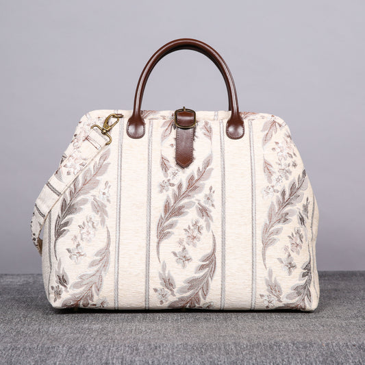 Mary Poppins Carpet Bag Victorian Stripes Cream