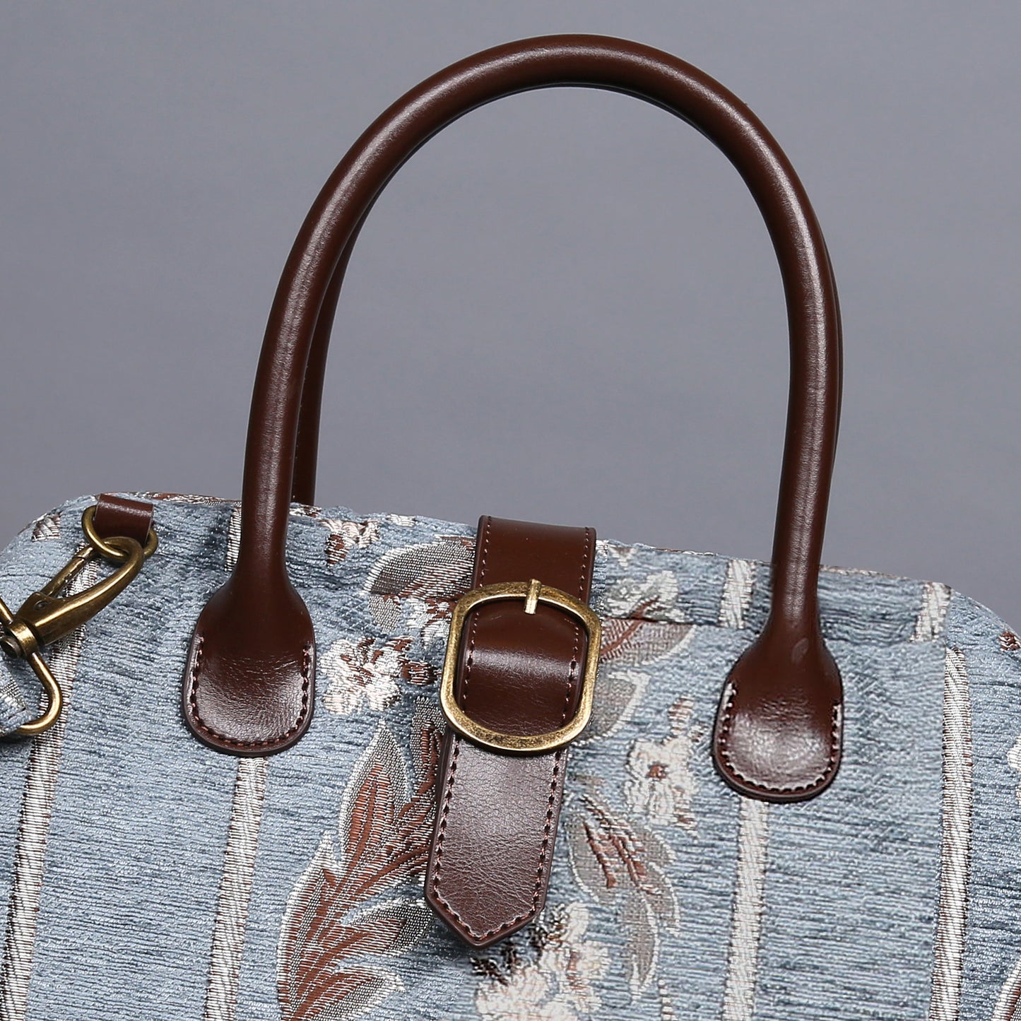 Carpet Purse Victorian Stripes Blue