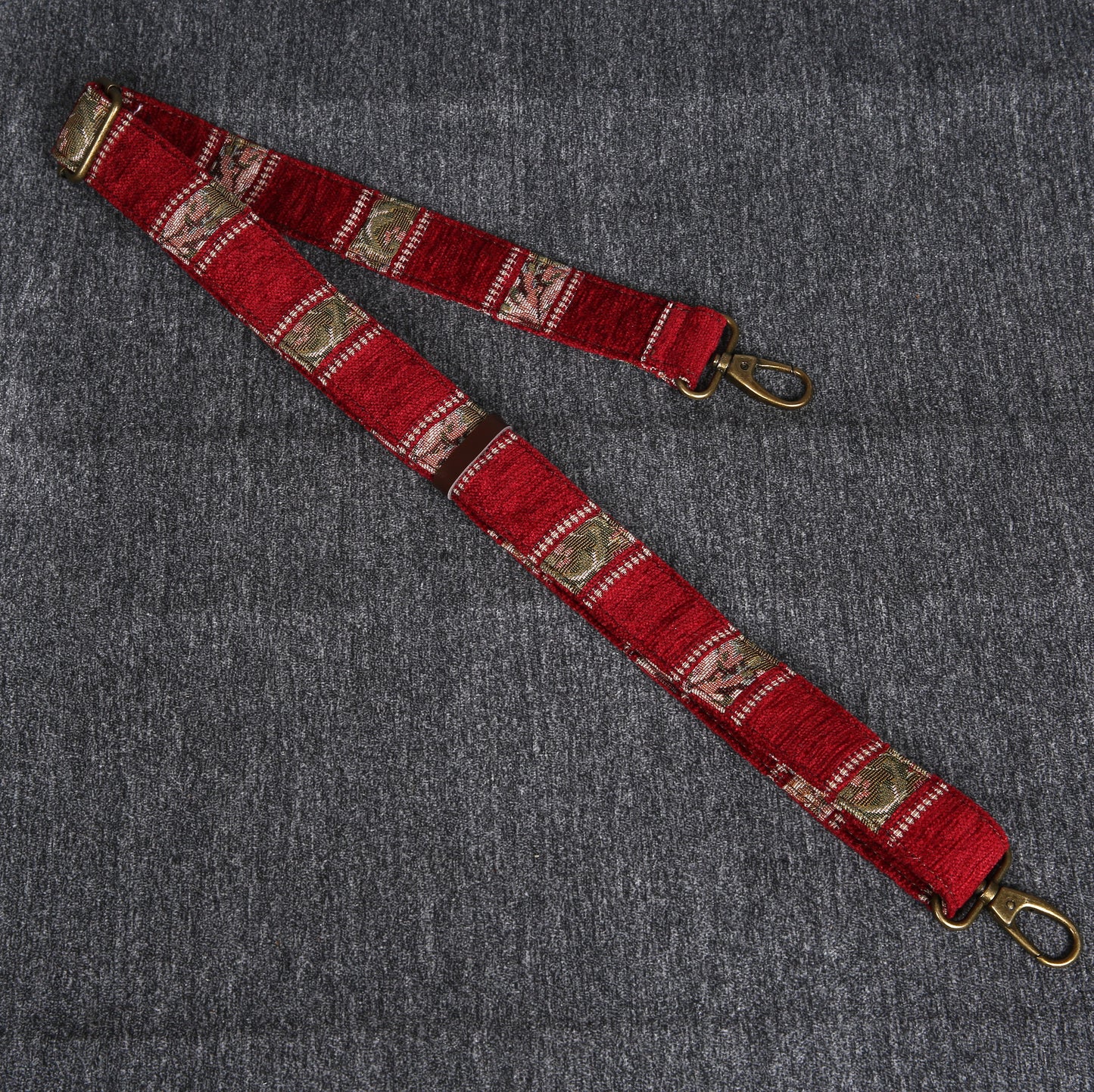 Mary Poppins Carpet Bag Floral Stripes Red