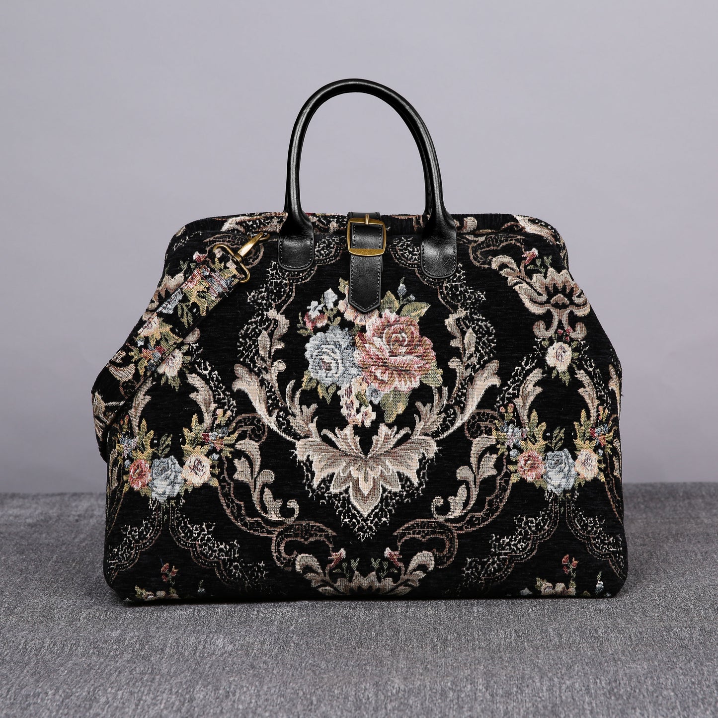 Mary Poppins Carpet Bag Floral Black