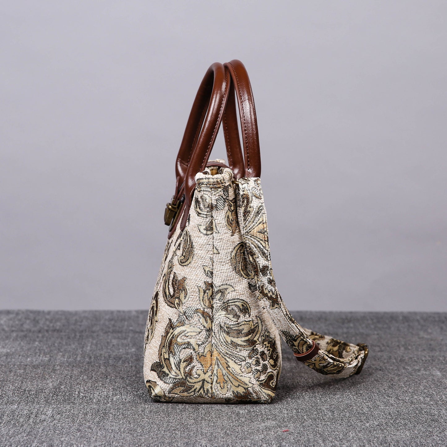 Mini Carpet Tote Victorian Blossom Cream/Gold