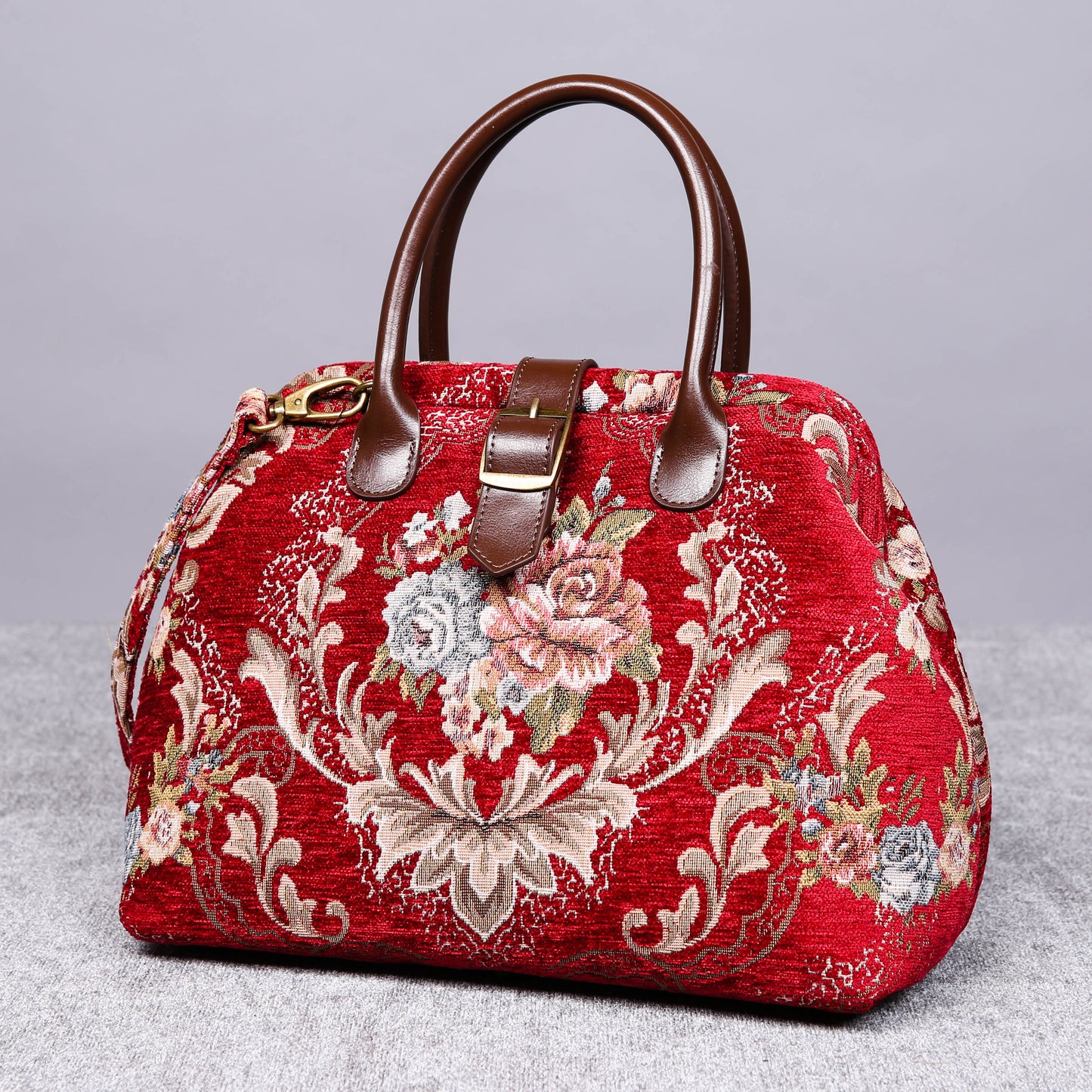 Carpet Purse Floral Wine