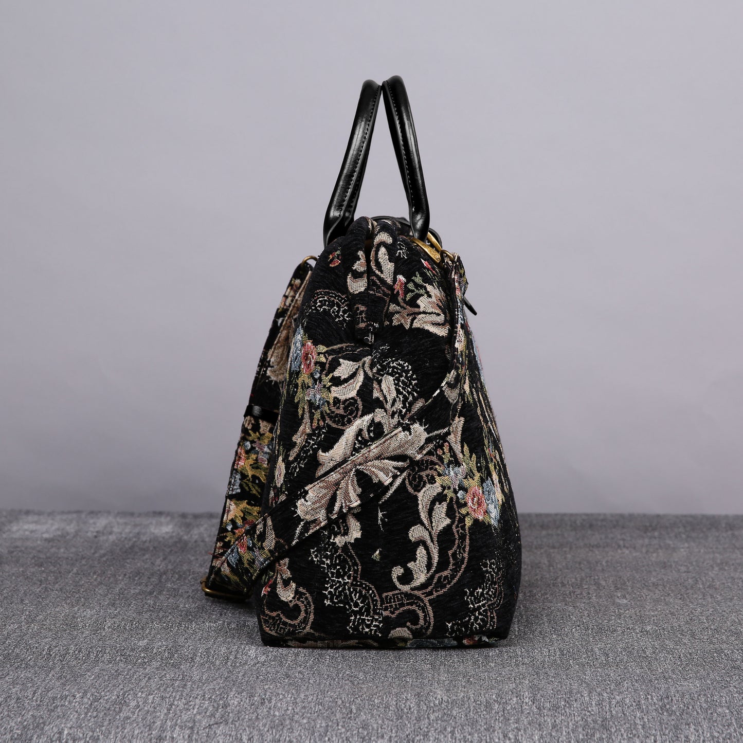 Mary Poppins Carpet Bag Floral Black