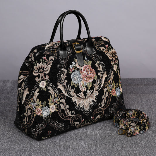 Mary Poppins Carpet Bag Floral Black