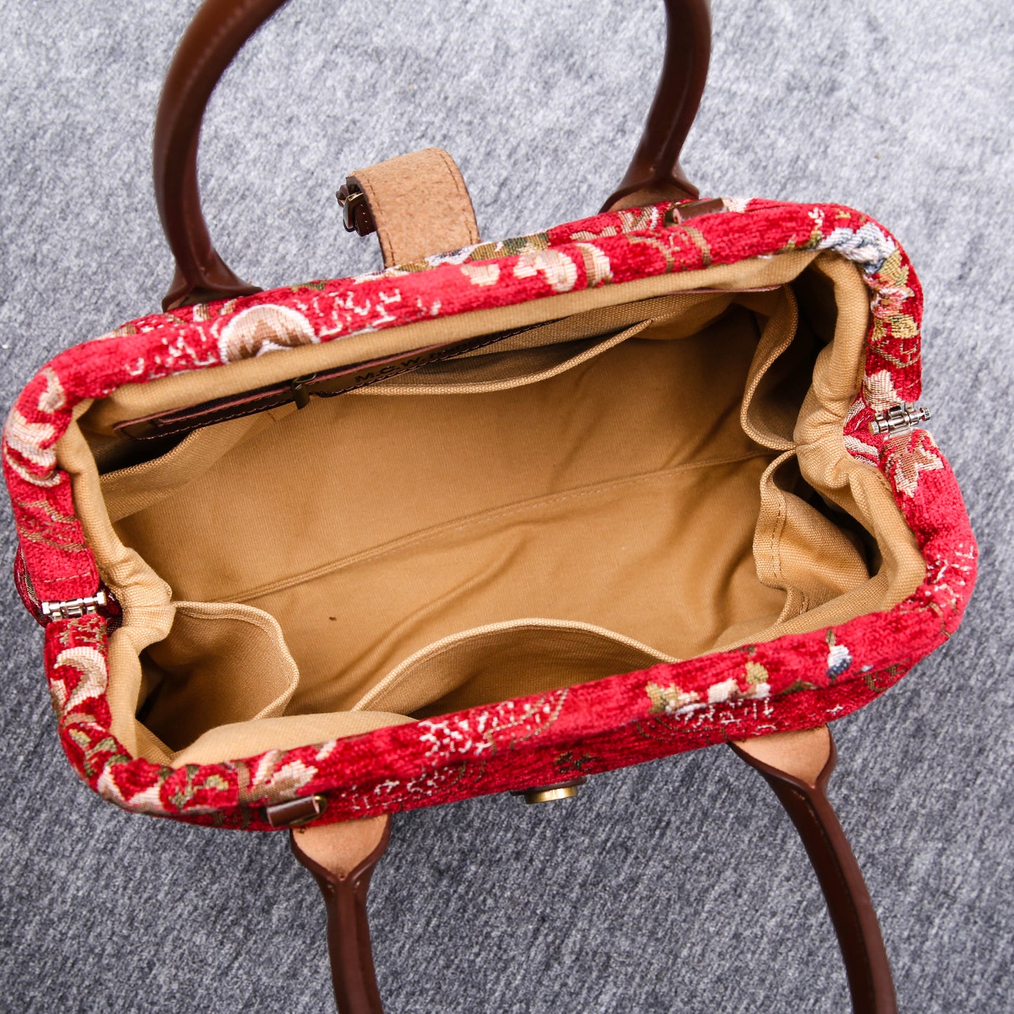 Carpet Purse Floral Wine