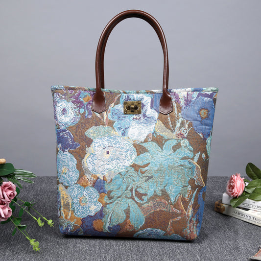 Carpet Tote Abstract Blue