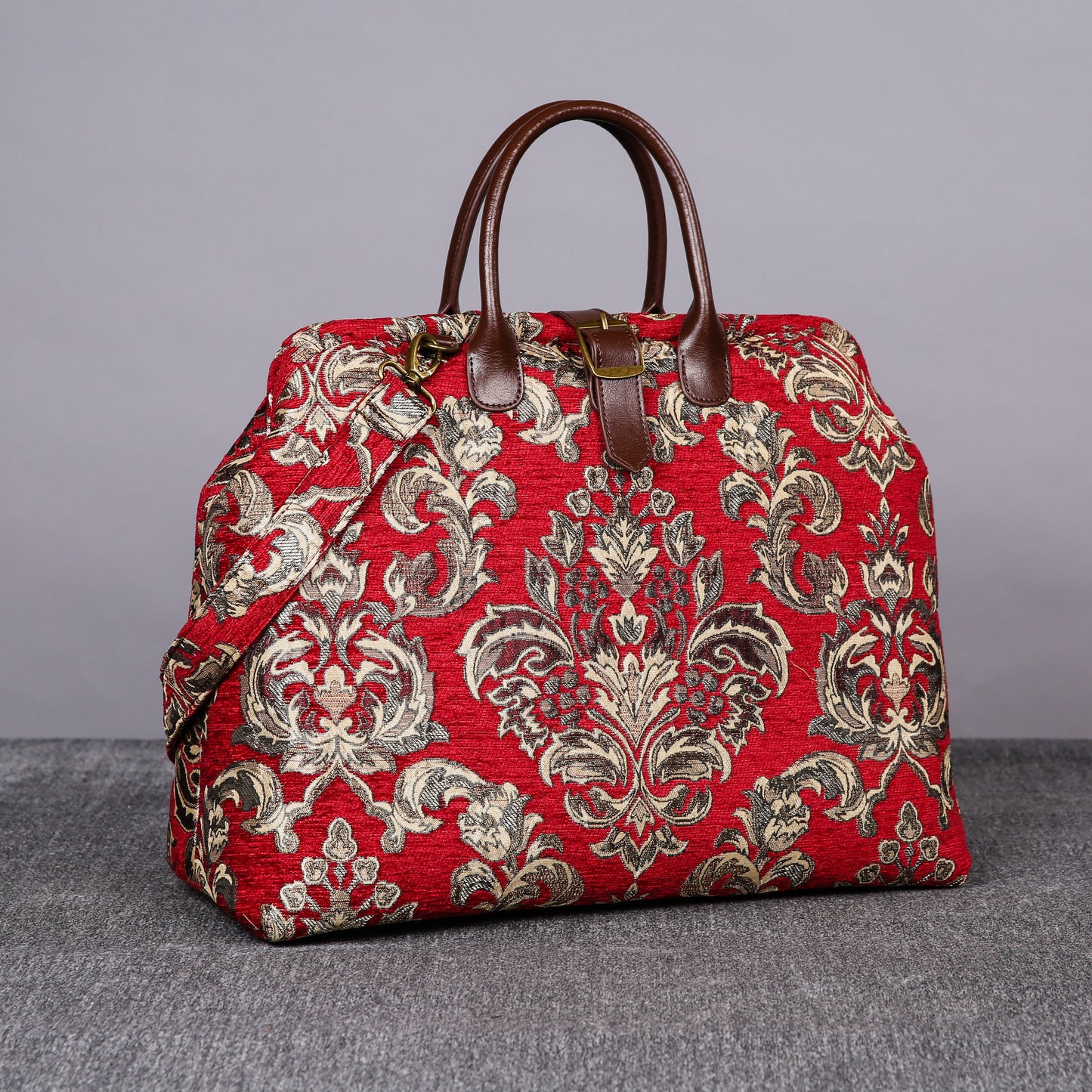 Mary Poppins Carpet Bag Victorian Blossom Red/Gold