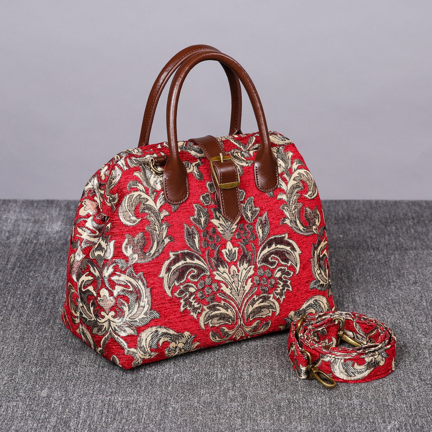 Carpet Purse Victorian Blossom Red/Gold