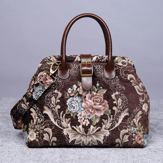 Carpet Purse Floral Coffee