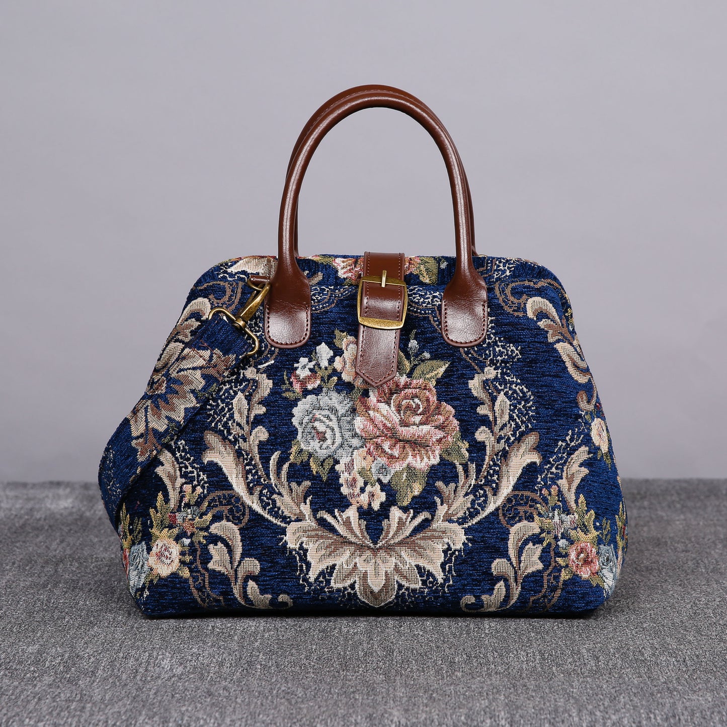 Carpet Purse Floral Blue