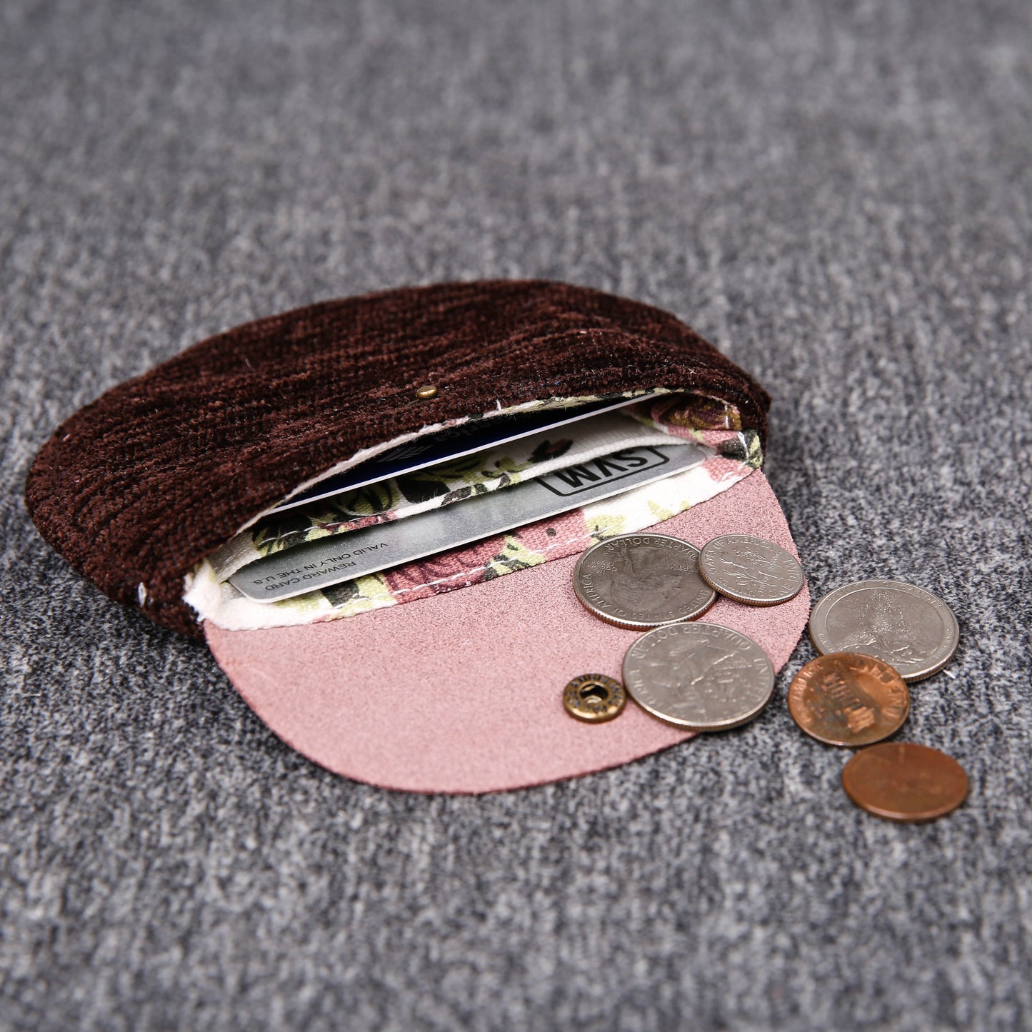Minimalist Style Leather Carpet Coin Purse<br>Solid Colors
