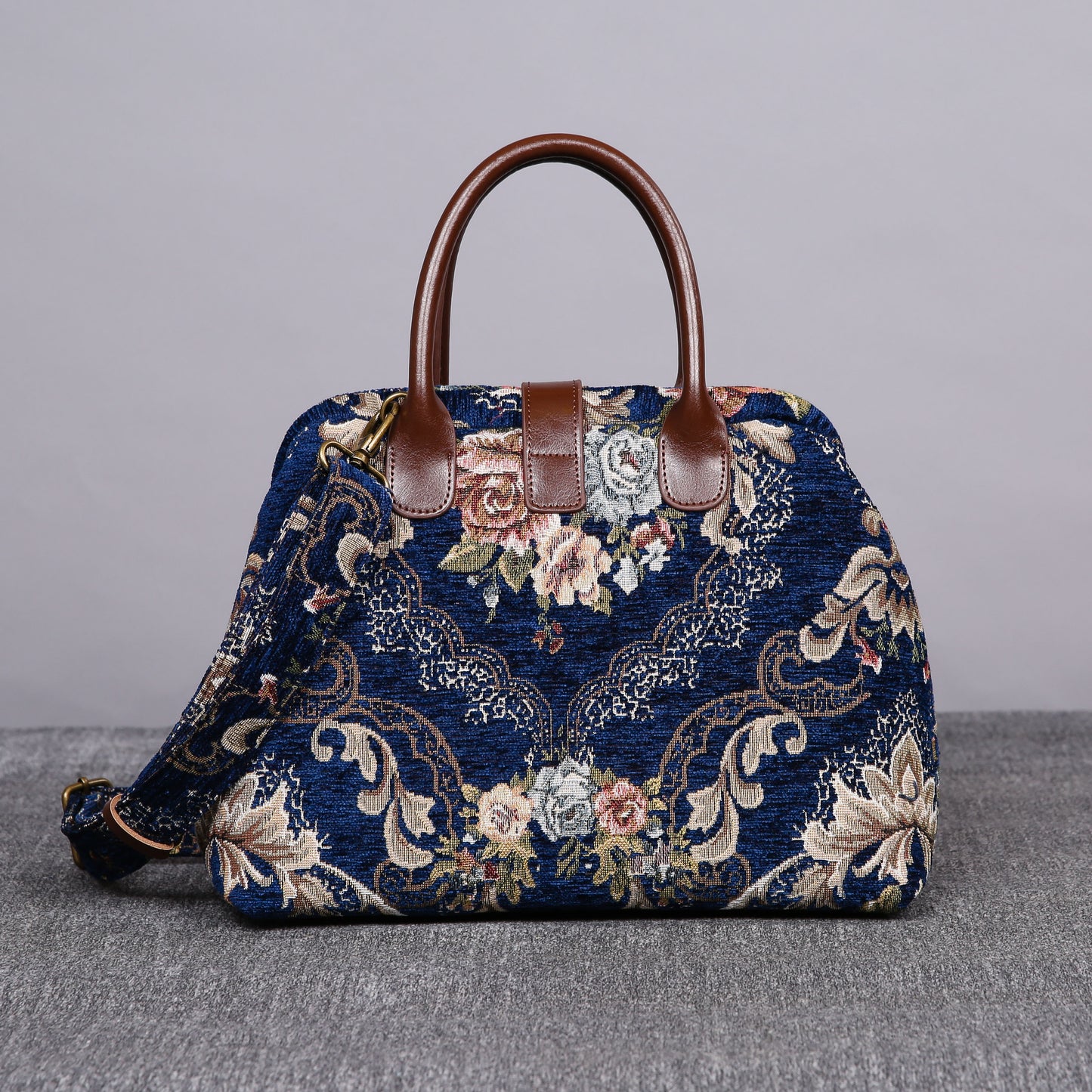 Carpet Purse Floral Blue