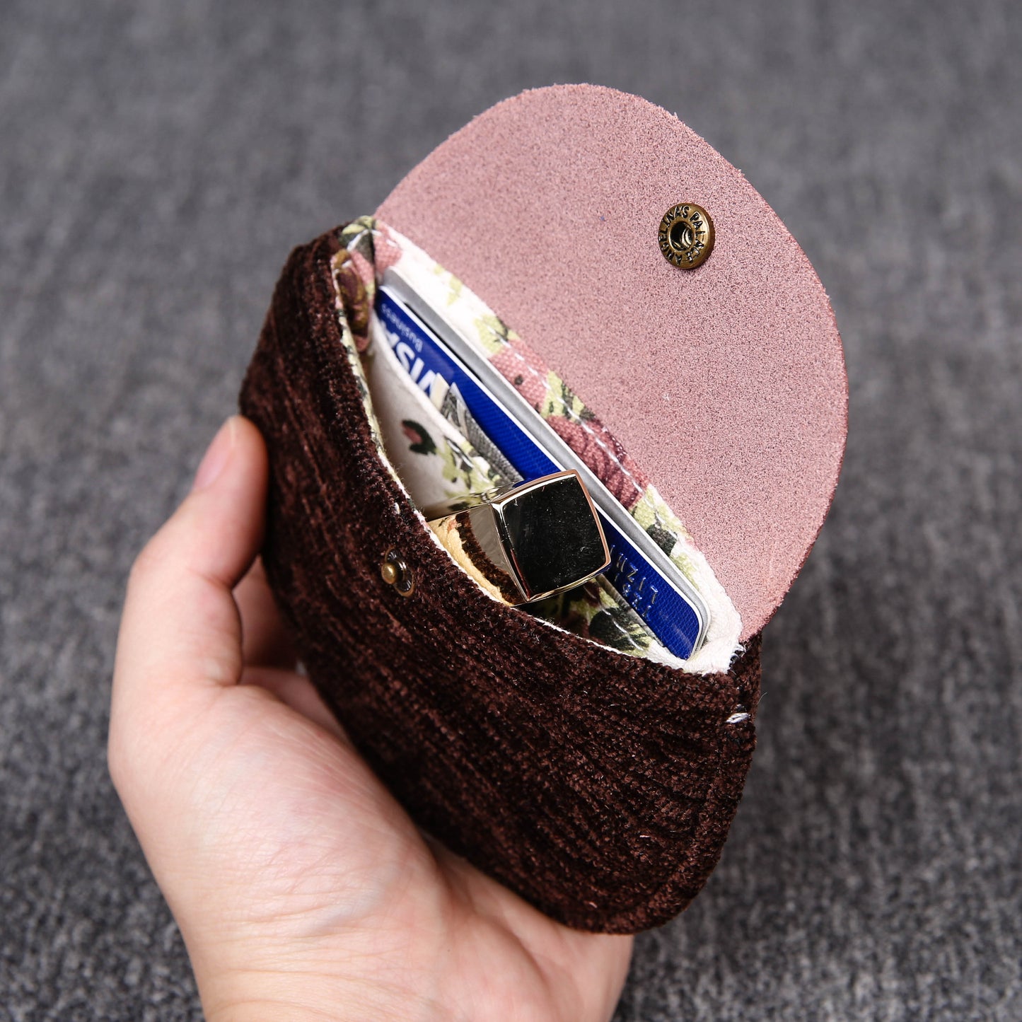 Minimalist Style Leather Carpet Coin Purse<br>Solid Colors