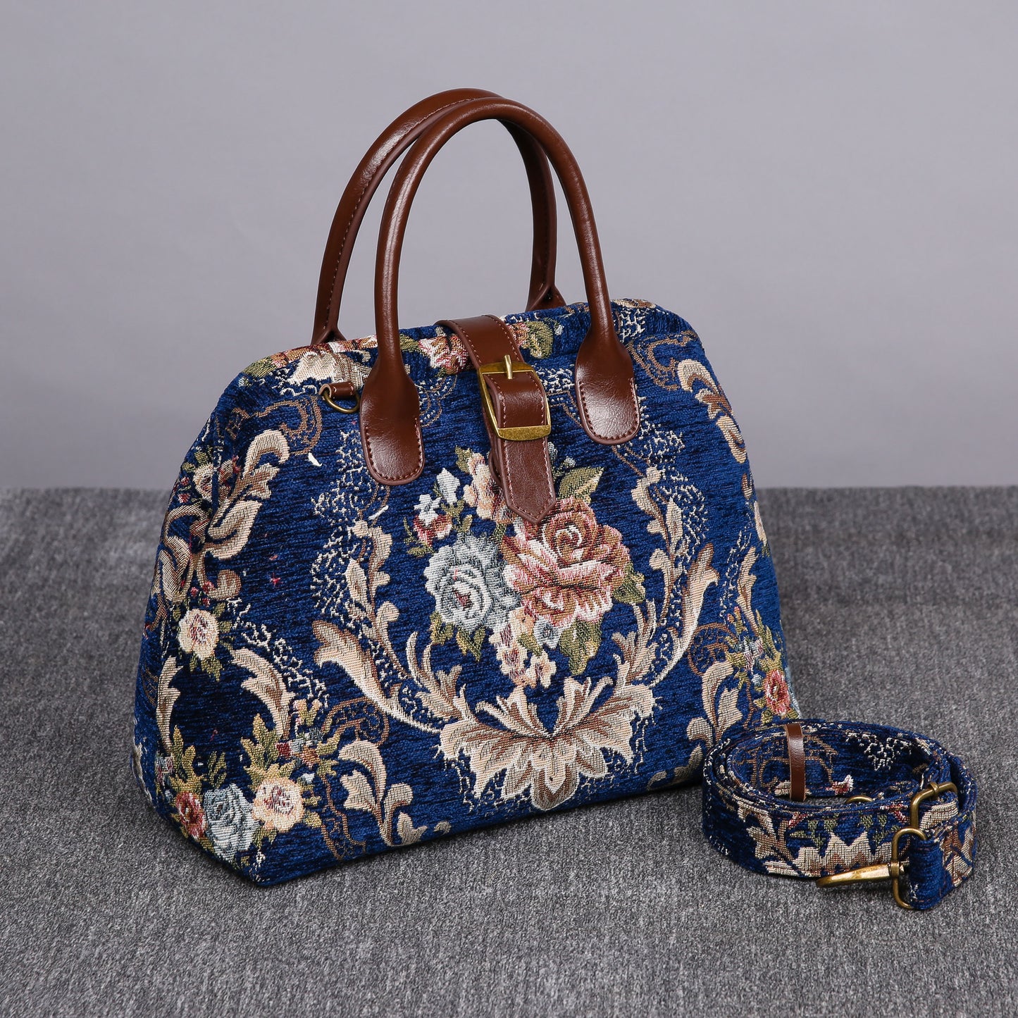 Carpet Purse Floral Blue