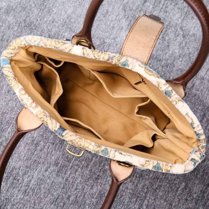 Mini Carpet Tote Golden Age Blue