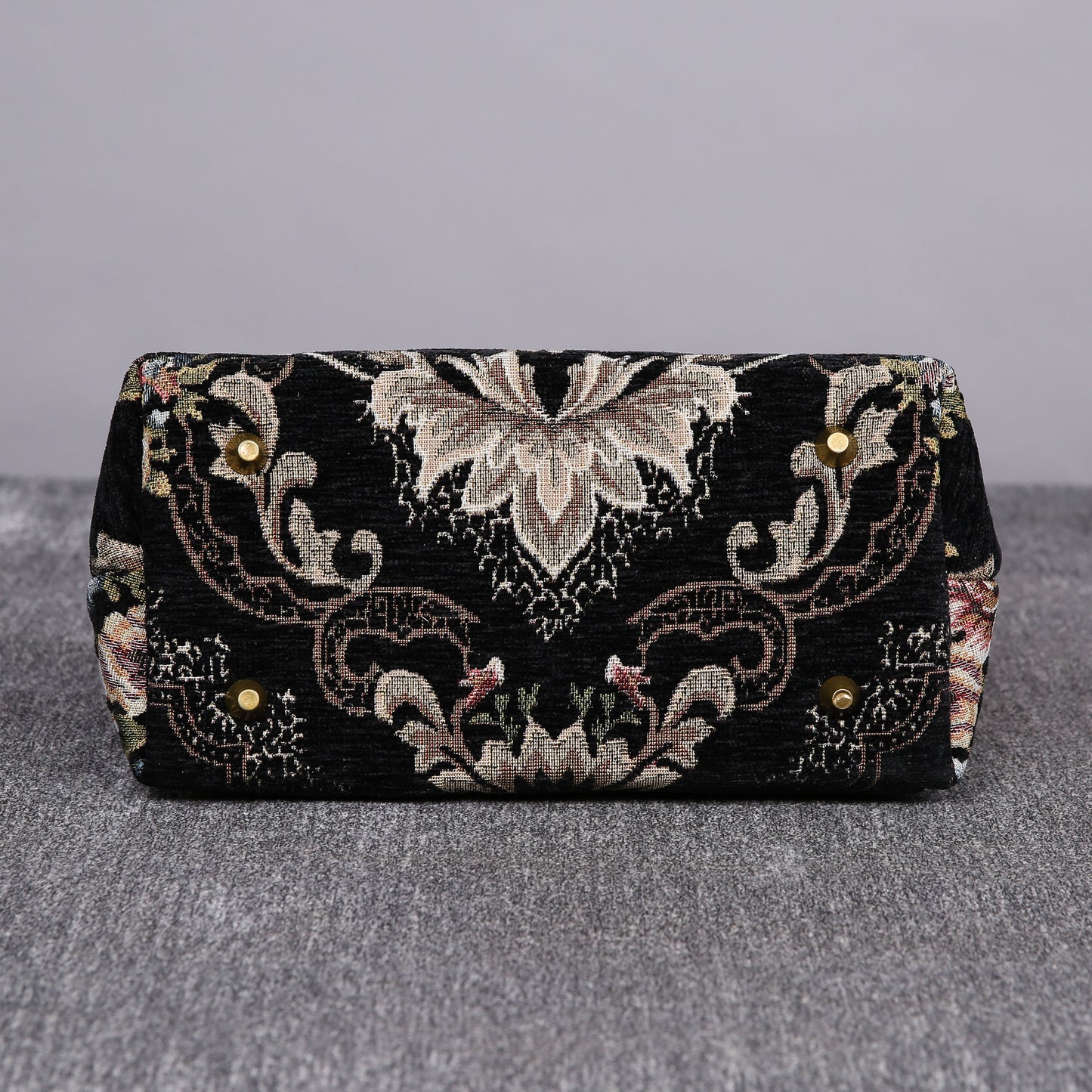 Carpet Handbag Floral Black