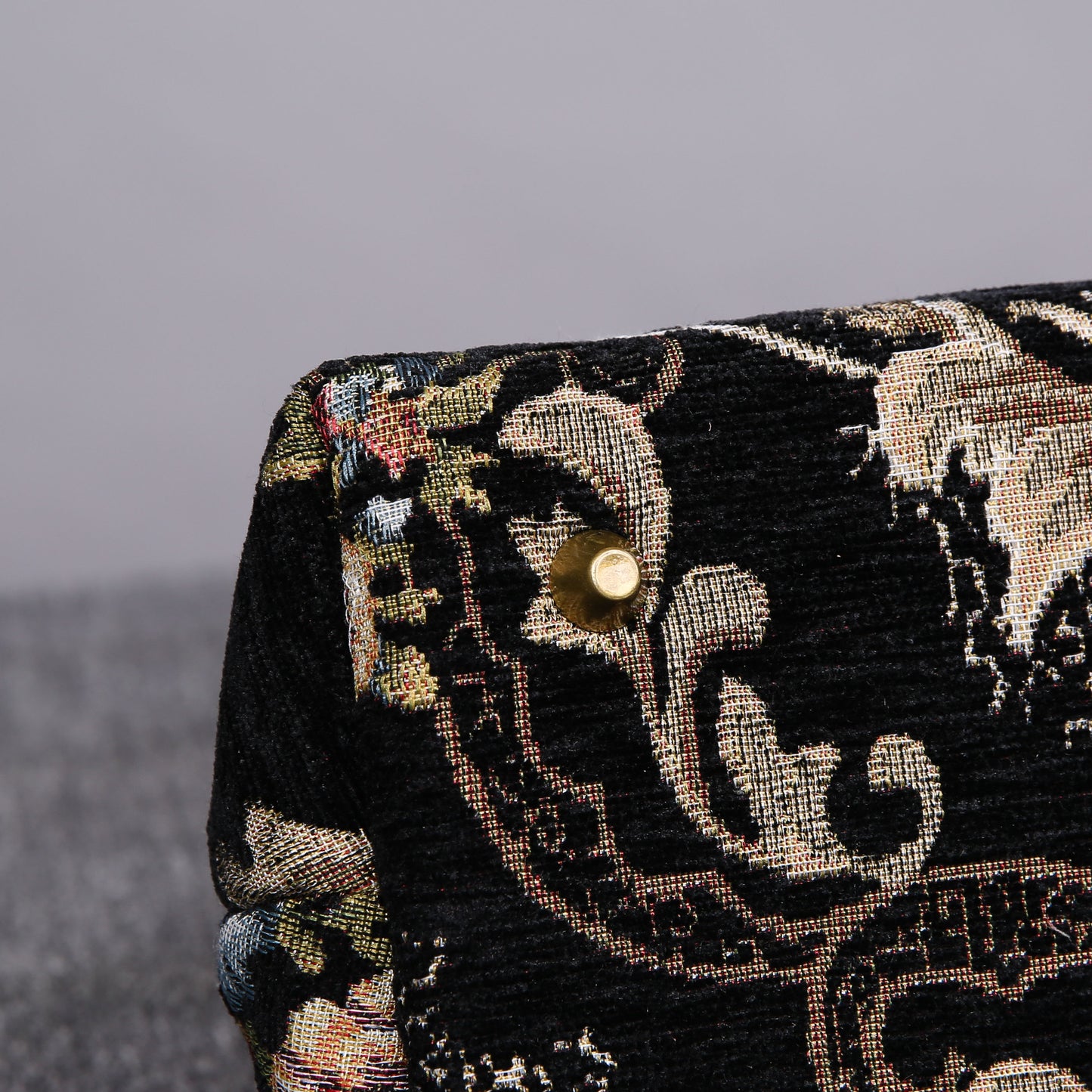 Carpet Handbag Floral Black