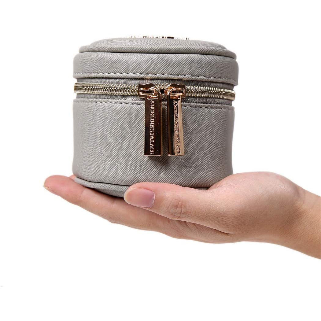 Round Jewelry Case<br>Pearl Grey