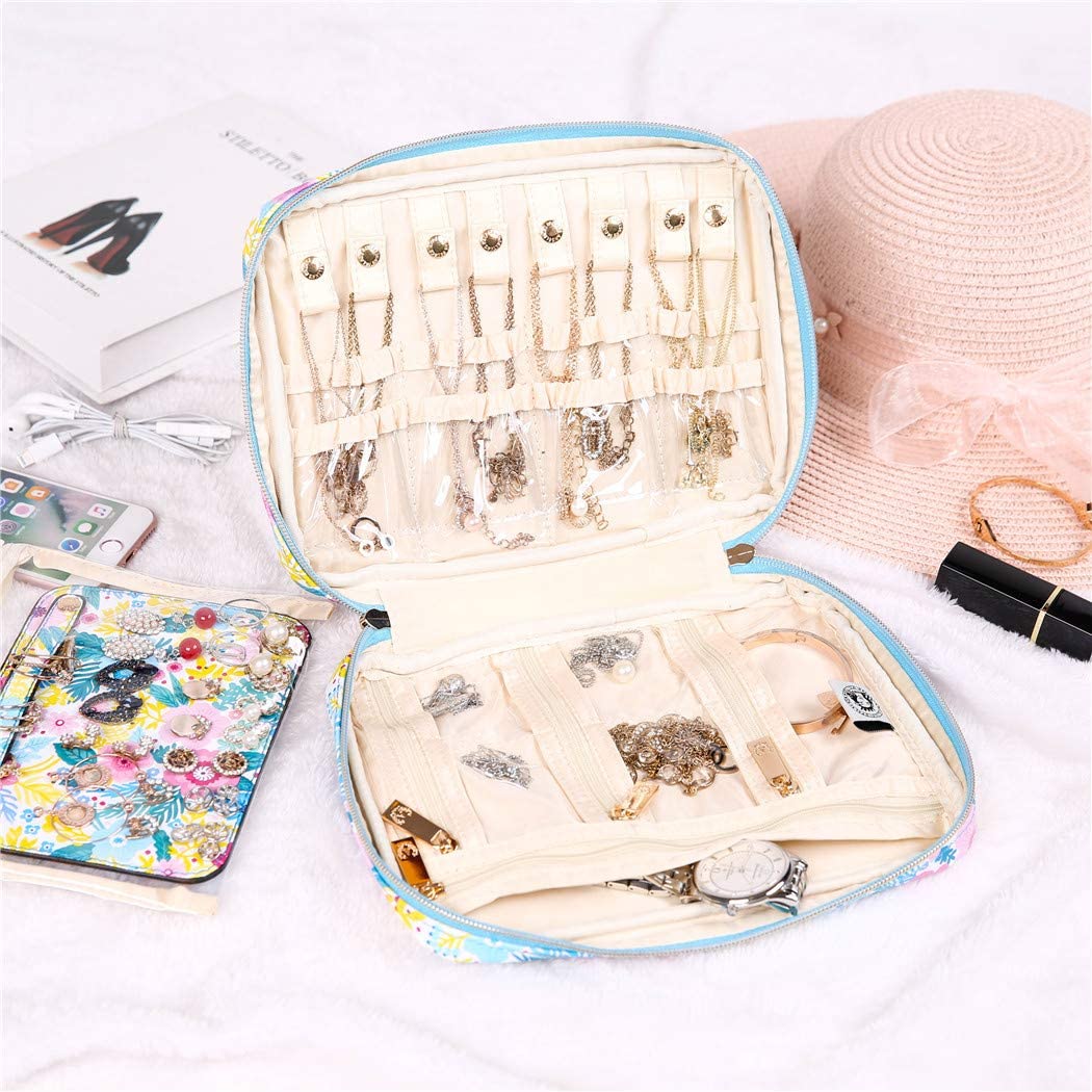 Jewelry Bag Large Blossom Blue