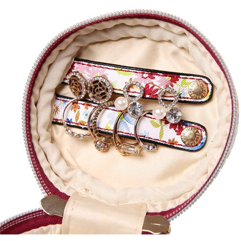 Round Jewelry Case<br>Blossom Wine