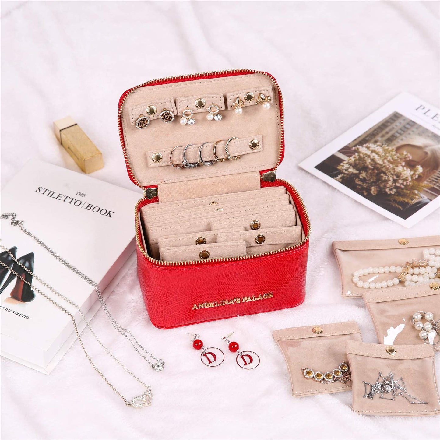 Jewelry Organizer Case<br>Red