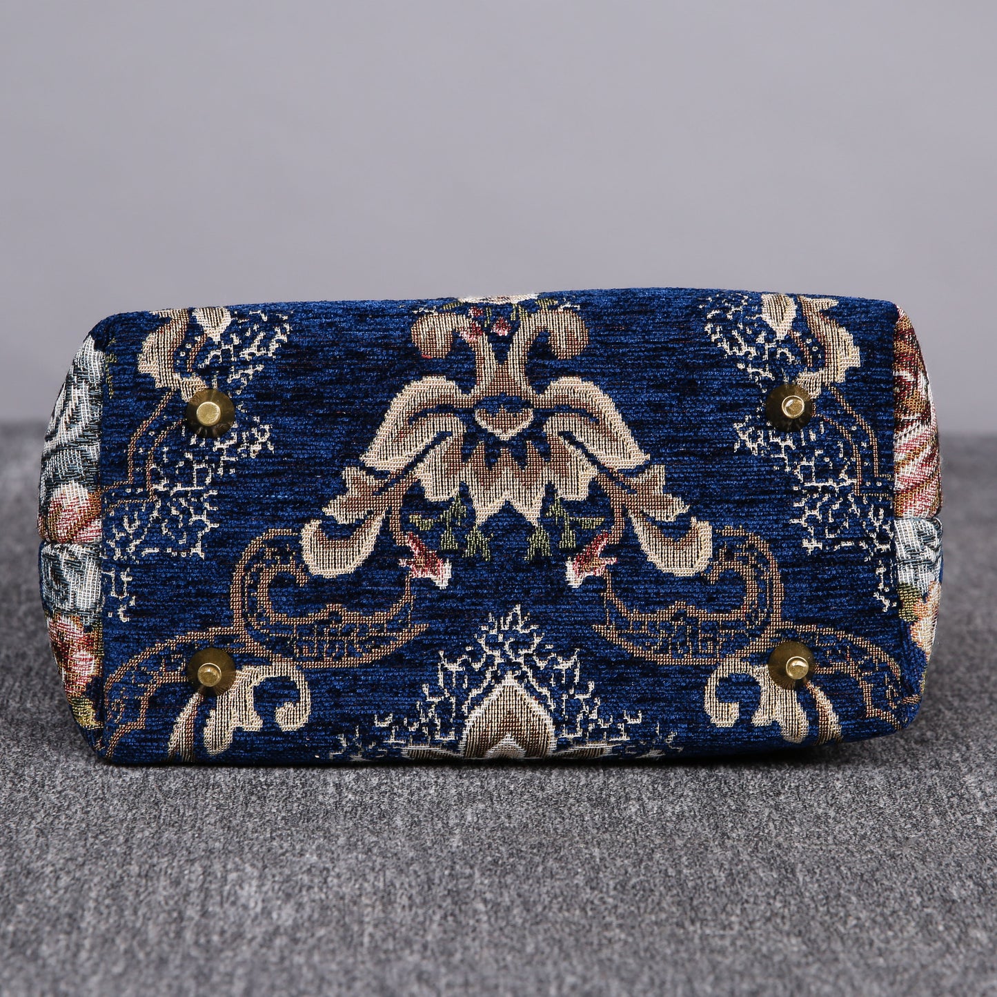Mini Carpet Tote Floral Blue
