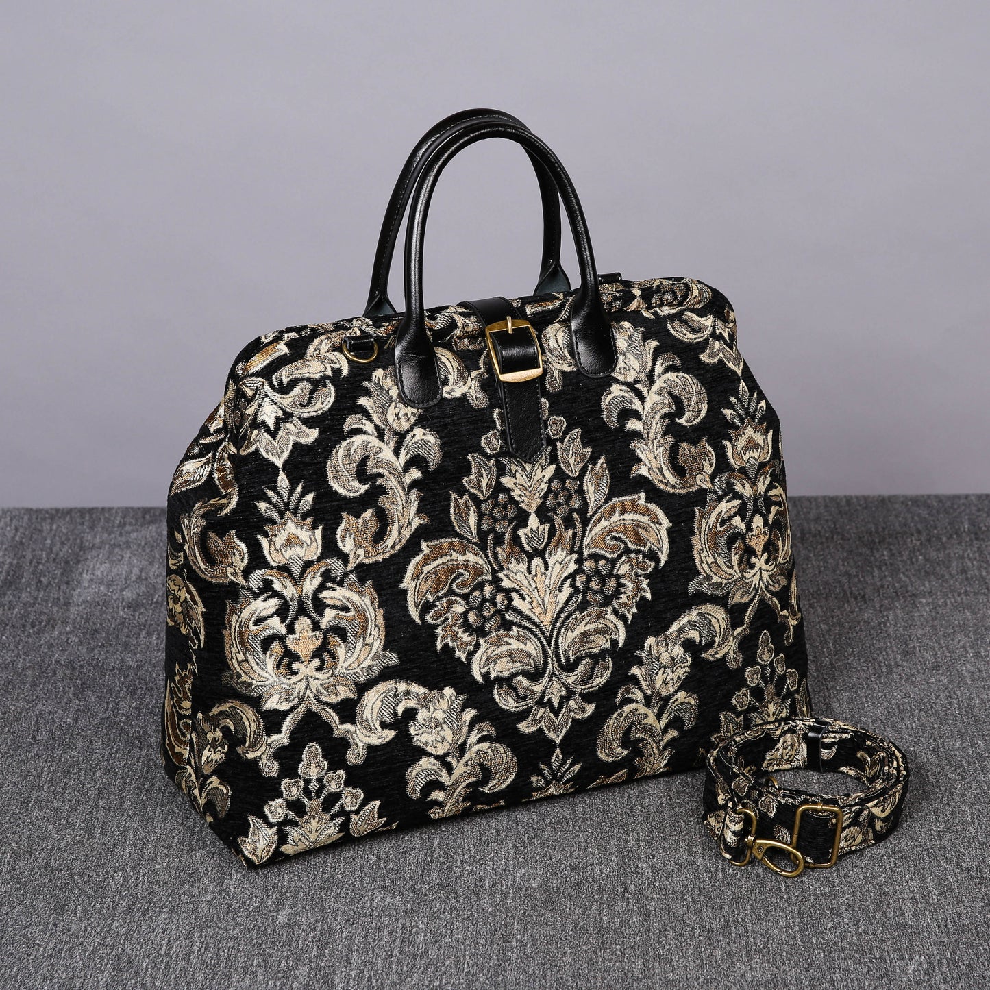 Mary Poppins Carpet Bag Victorian Blossom Black/Gold