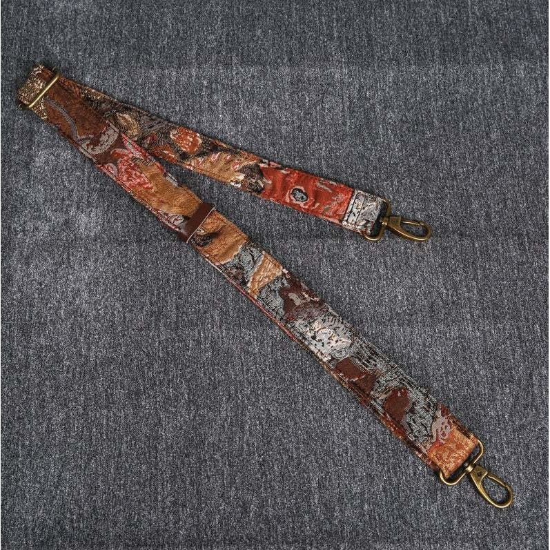 Mary Poppins Carpet Bag Abstract Brown
