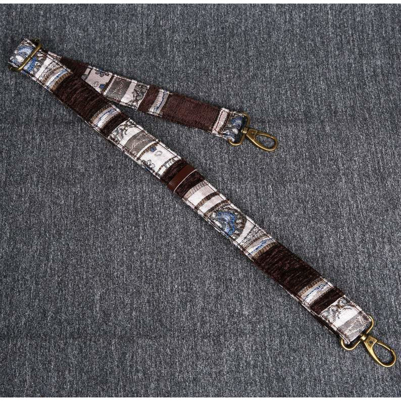 Mary Poppins Carpet Bag Ethnic Stripes Coffee