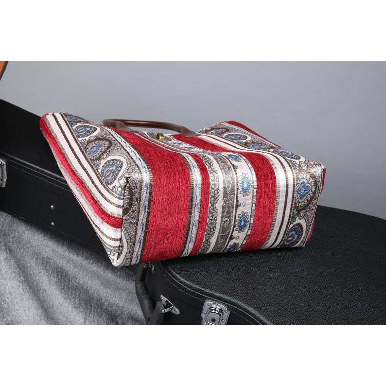 Carpet Tote Ethnic Stripes Wine