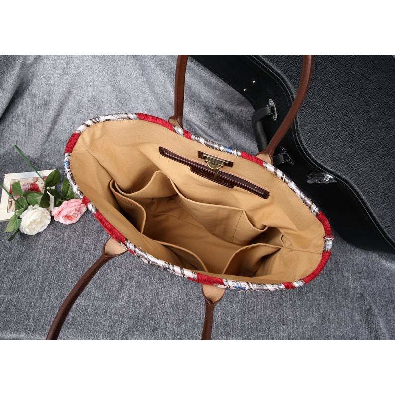 Carpet Tote Ethnic Stripes Wine