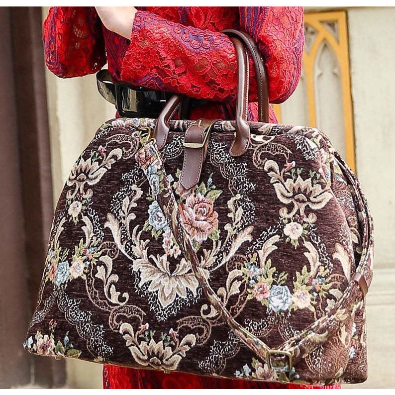Mary Poppins Carpet Bag Floral Coffee