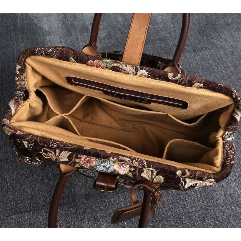 Mary Poppins Carpet Bag Floral Coffee