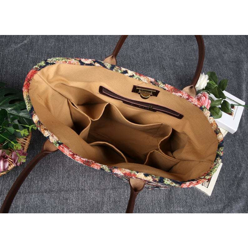 Carpet Tote Floral Rose