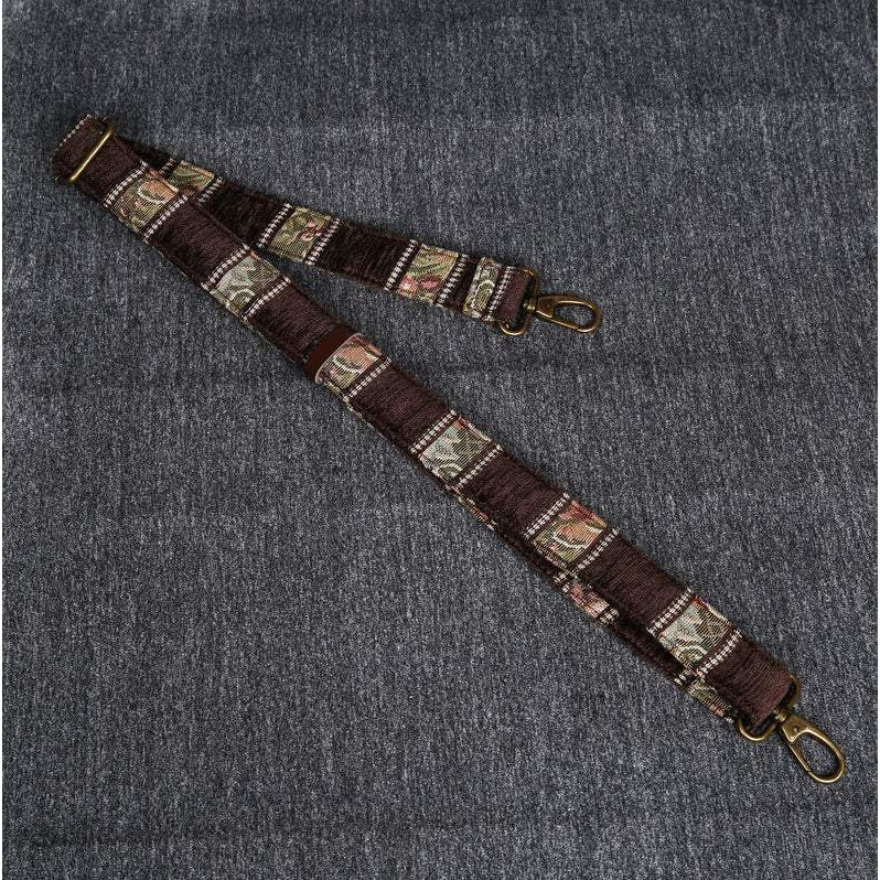 Carpet Purse Floral Stripes Coffee