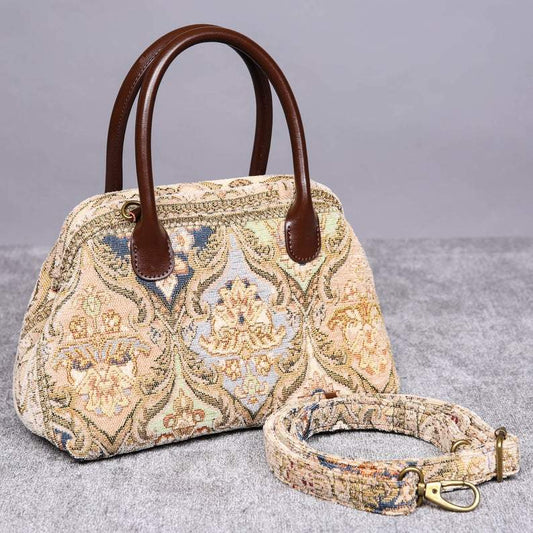 Carpet Handbag Golden Age Beige