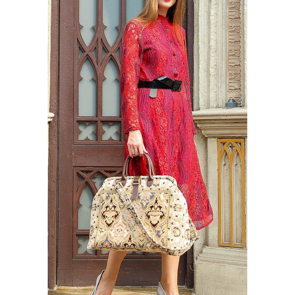 Mary Poppins Carpet Bag Golden Age Navy