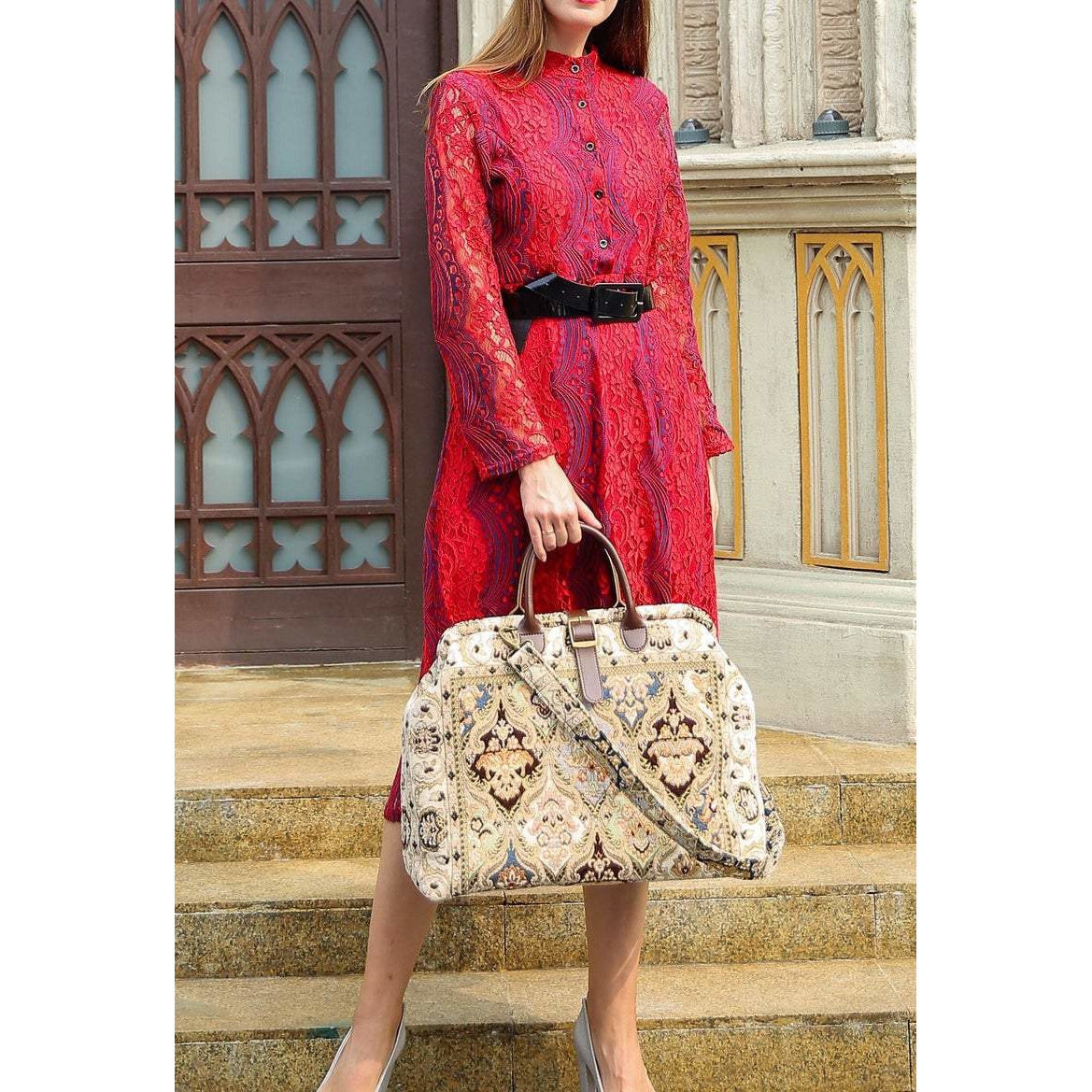 Mary Poppins Carpet Bag Golden Age Navy