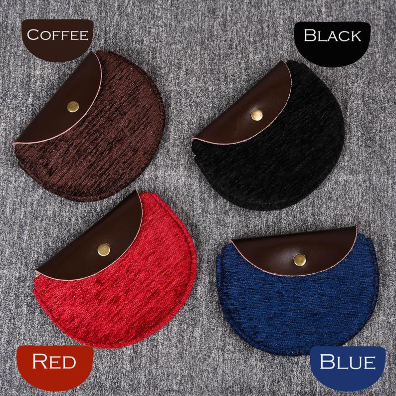Minimalist Style Leather Carpet Coin Purse<br>Solid Colors