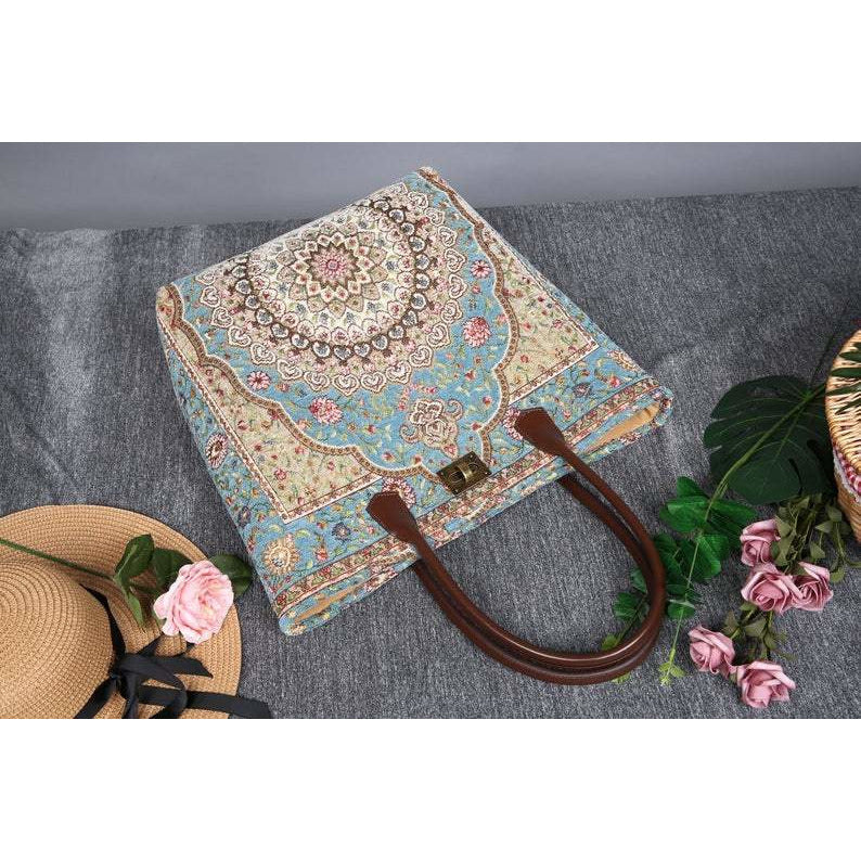 Carpet Tote Oriental Blue
