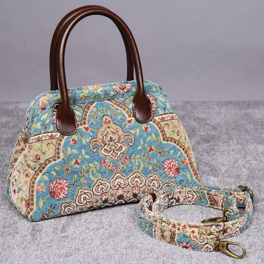 Carpet Handbag Oriental Blue
